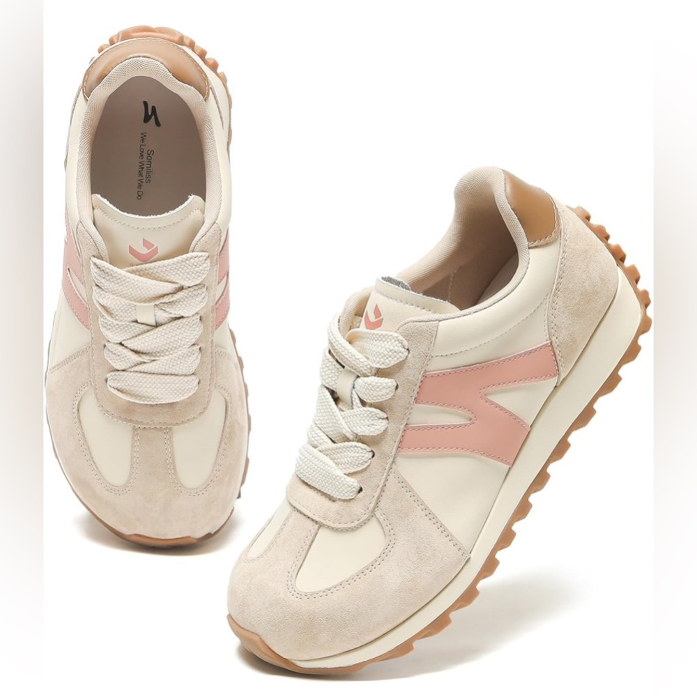 Somiliss Retro Style Wide Toe Box Sneakers- 42
